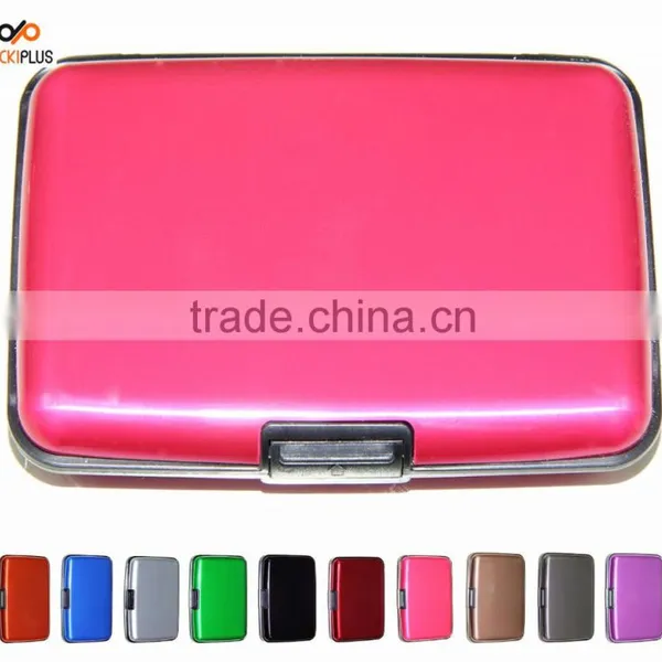 Luckiplus Inventory RFID Blocking Aluminum Credit Card Holder for Men & Women, Cool Slim Metal Busin Dark Grey photo-2
