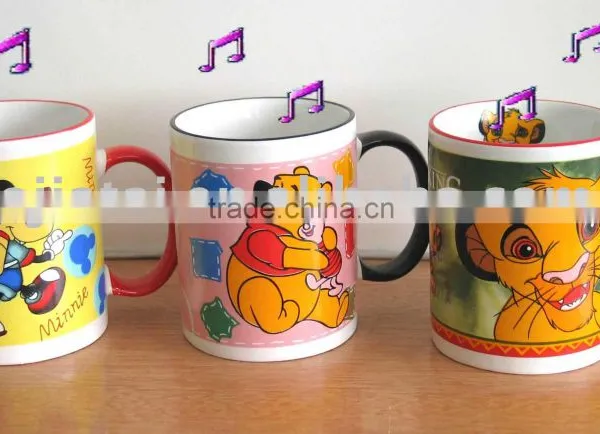 Music Sound Mug JT-7102,musical Coffee Mug