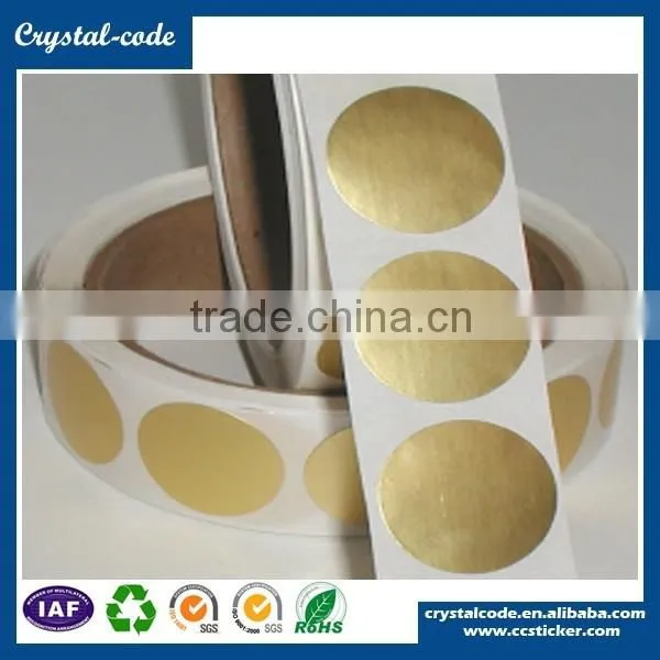 High-quality Stamping Laminated Metal Sticker Self Adhesive Golden Foil Sticker photo-3