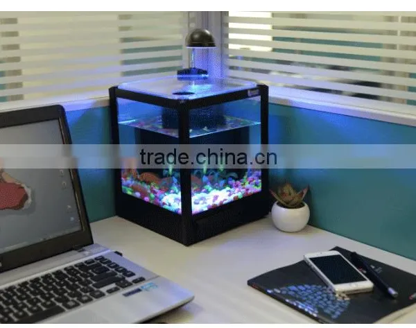 TG-09 Aquarium Mini Fish Tank Decoration In Office Family Table photo-2