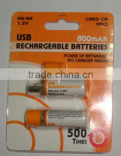 AA Ni-MH Rechargeable USB Battery Pack sd