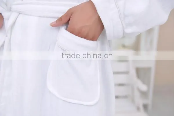 OEM White Lucxury Cotton Bathrobe for Men photo-6
