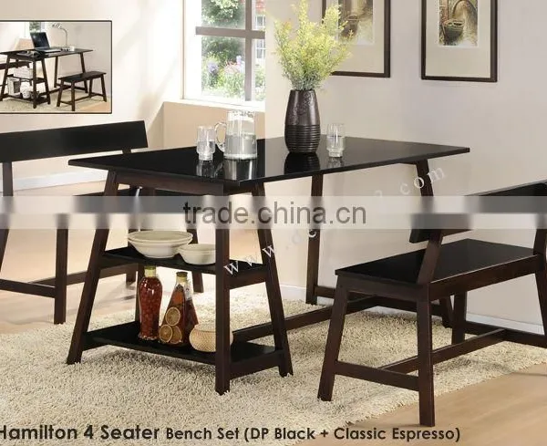 Furniture,Dining Set,table,chair,5pcs Set(Hamilton 4 Seater Bench Set)