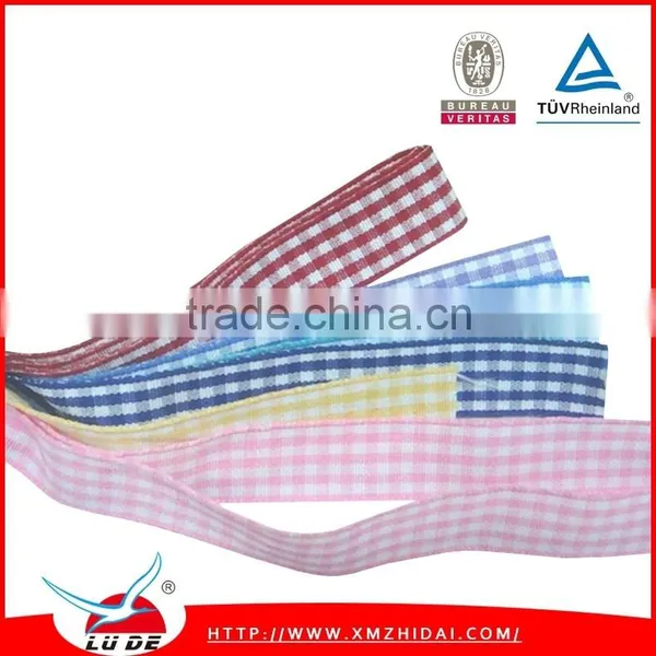 2015 Direct Factory Garment or Gift Packing Plaid Ribbon /tartan Ribbon photo-6