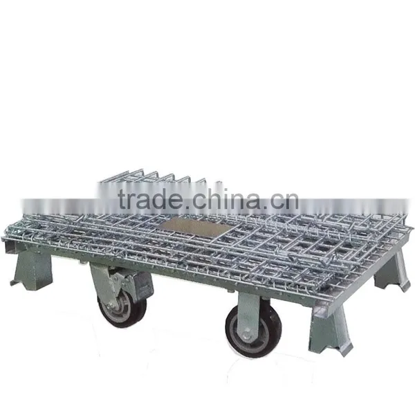 Spot Welding Spiral Hinge Foldable Collapsible Foldable Metal Mesh Steel Roll Container photo-2