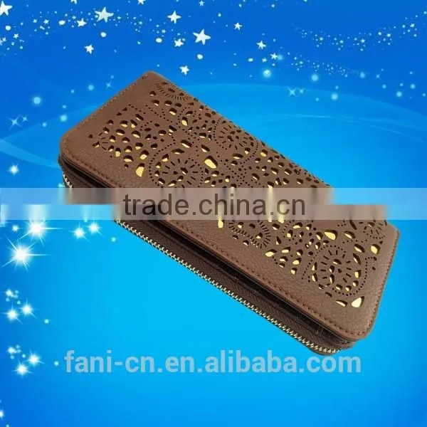 2015 Hot Selling Laser Hollow Out Design Leather Clutch Purse for Women/girls/ladies photo-4
