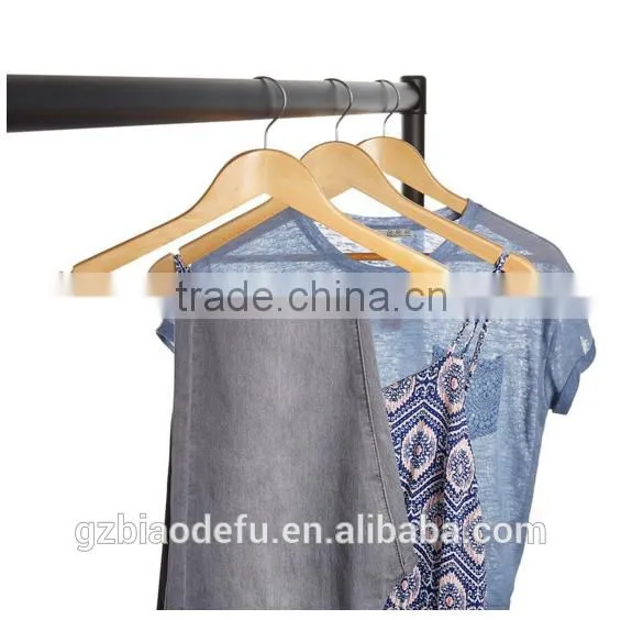 Wooden Clothes Hanger Stand With Trouser Bar photo-2