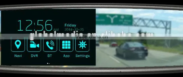 Gps Navigation Car Interoir Rearview Mirror; Dvr Recording; Bluetooth; Google Map;wireless Camera photo-2