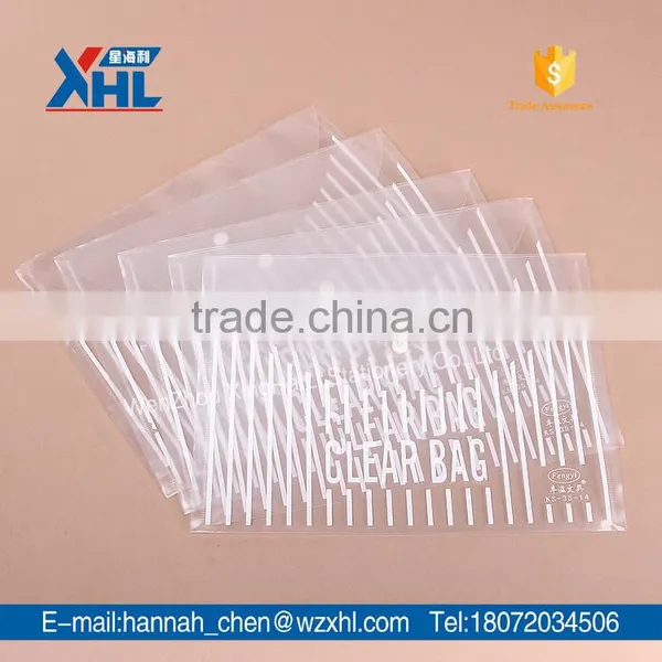 PP Clear Material Document Bag With Snapper