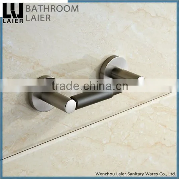 China Manufacture Multi-Purpose Zinc Alloy Brush Nicked Bathroom Sanitary Items Wall Mounted Toilet Paper Holder photo-3