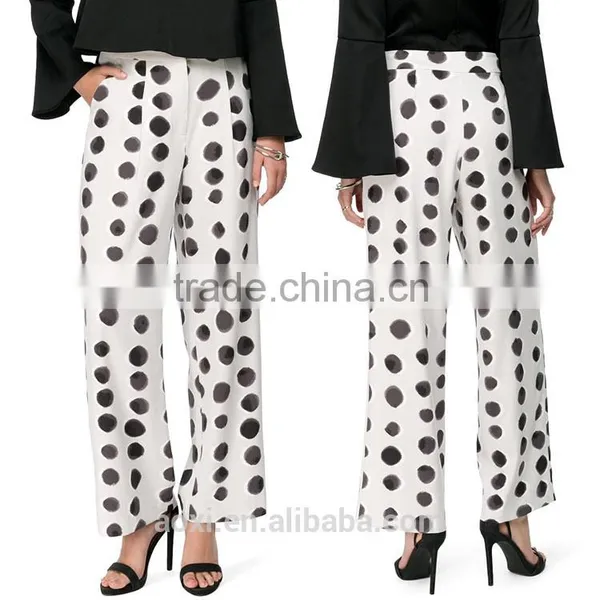 China Supplier Ltweight Plain Dyed Formal Wear Fashion Baggy Pants for Women photo-5
