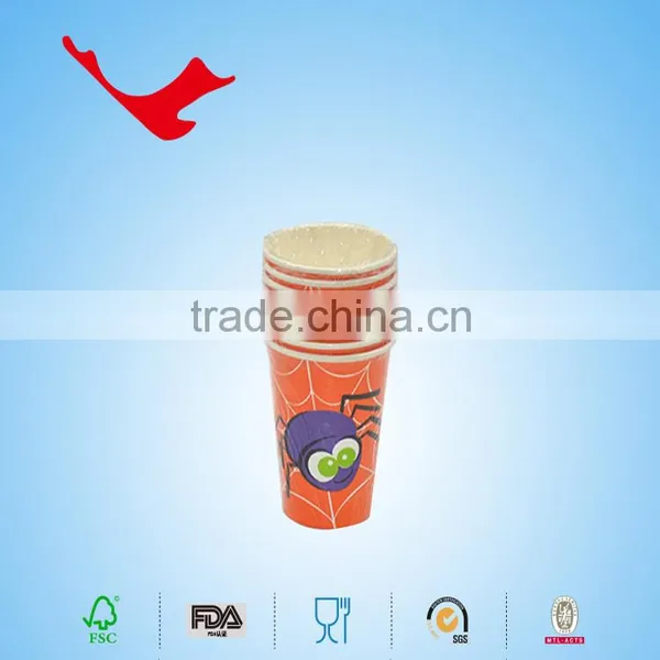 Fancy Paper Products 9oz(low) PE Coated Disposable Design Your Own Paper Cups for Halloweens photo-3