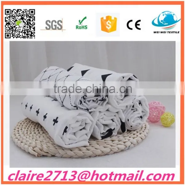 Printed 100% Cotton Baby Muslin Swaddle Blanket, Muslin Wrap