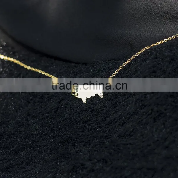 Stainless Steel Small Size Interchangeable Gold Shark Pendant Necklace photo-2