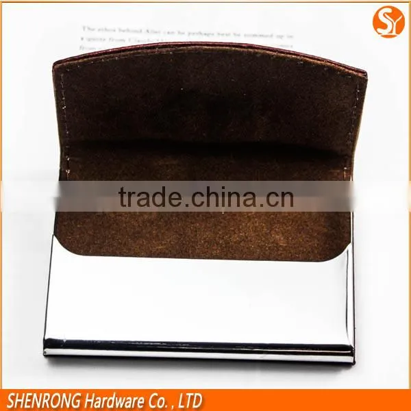 Business Affairs Brown PU Leather Credit Card Holder Name Card Case for Business Men and Promotional Gift photo-5
