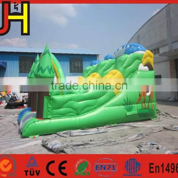 Green Forest Jungle Jumper Inflatable Bouncer Slide, Forest Water Slide photo-3