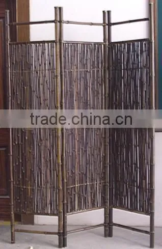 Bamboo Tiki Screens , Set of 2 Three Panel Screens