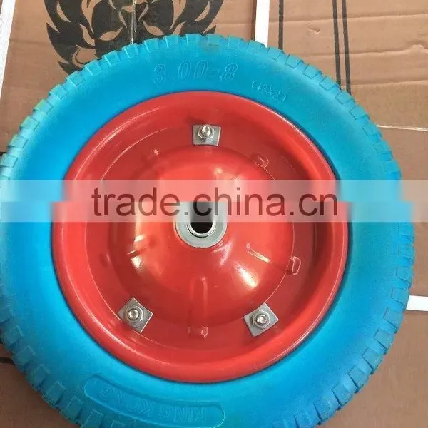 High Quality PU Wheel for Hand Cart 3.00-8 photo-5