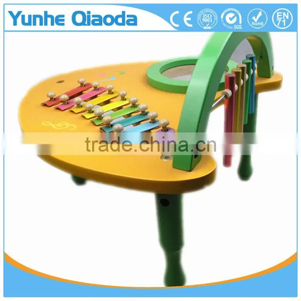 Wooden Musical Percussion Instruments Aeolian Bells Table Xylophone Drum Symbol Noisy /educational Wooden Toy/