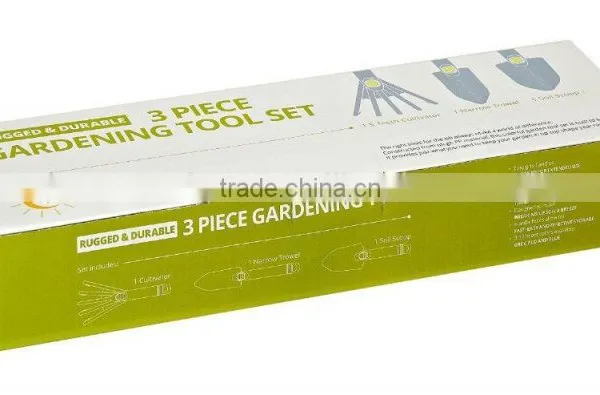 High Quality 11-Inch 3 Piece Gardening Tool Set: Trowel, Transplanter and Cultivator, Grey photo-2