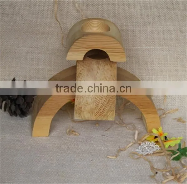 FSC Certified Arched Shape Home Decorative Wooden Single Candle Holder photo-6
