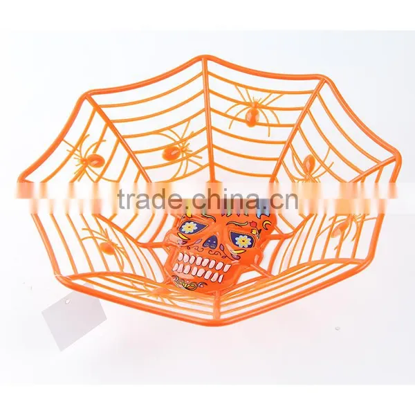 Plastic Halloween Spider Web Basket Fruit Basket photo-2