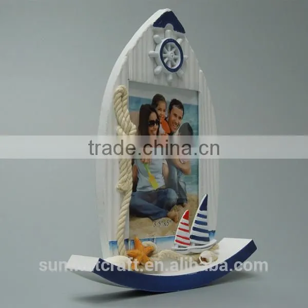 Mediterranean Handmade Boat Resin Photo Frame photo-4