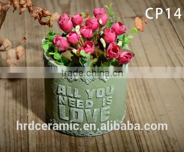 Hot Sale Indoor Antique Cement Flowerpots & Planters photo-5