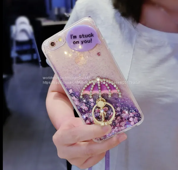 Крышки для мобильных телефонов из силикона с держателем для наклеек «Diamond Finger Ring Stent Holder» для iPhone 7/7Plus/6/6s/6plus/6splus photo-3