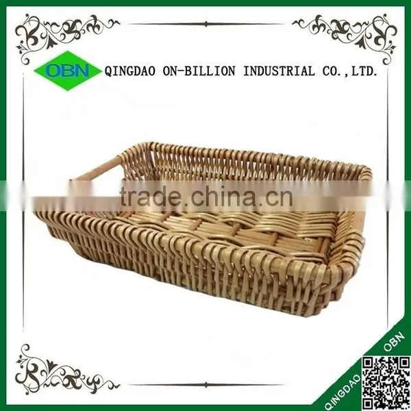 Handmade Market Sets Bulk Rectangular Natural Wicker Display Tray Basket photo-4