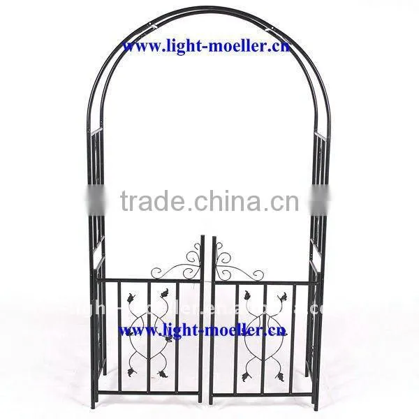 Wrought Iron Garden Arch With Gate LMGRG-51001