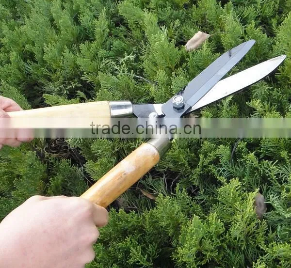 BD-HS108 10inch Wooden Handle Grass Garden Pruning Hedge Shear photo-3