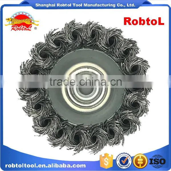 5" Steel Wire Cup Brush Wheel Twist Knot Crimped Bowl Disc Abrasive M14 Round Grinding Cheaning Brush photo-2