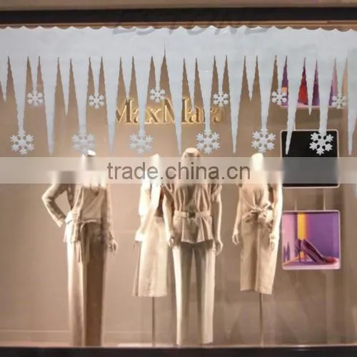 Cheap 2pcs White Snowflake Ice Strip Christmas X'mas Window Decoration Ornament Party photo-4