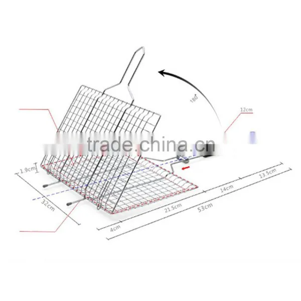 Sea Food BBQ Roating Wire Mesh Grill Roatry Bbq Grill photo-2