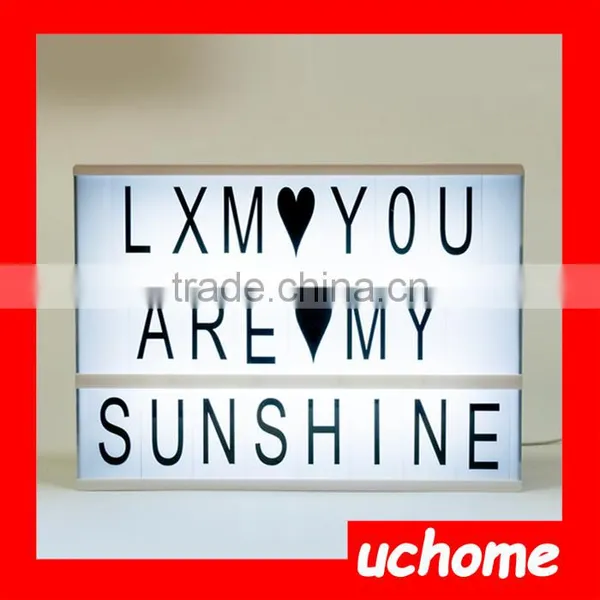 UCHOME Cinematic Light Box / Home Decoration Letter Light Box photo-3