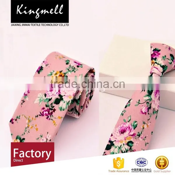 Custom 2017 Fashionable Digital Printing Floral Cotton Male Neckties photo-2