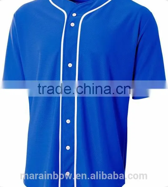 Custom Baseball Jersey Blank 100% Polyester Mesh Baseball Tee Shirt Casual Button Up Baseball Uniform