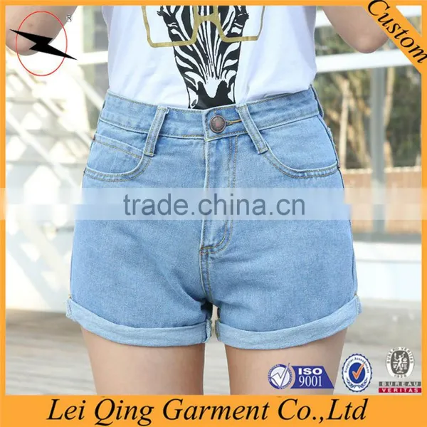 2017 Plus Size XL Ladies Summer Hot High Waist Jean Shorts for Women photo-3