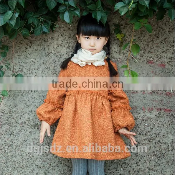 Pure Color Mosaic Dress Kids Girls Frozen Chic Dreses Woolen Dresses for Fashion Girls