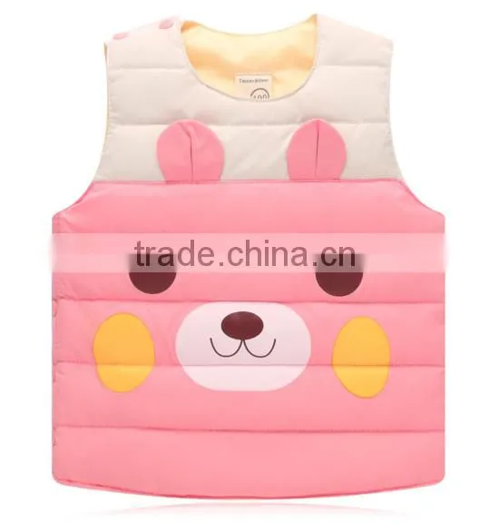 OEM Latest Fashion Lightweight Boys and Girls Winter Outer Duck Down Waistcoat photo-3