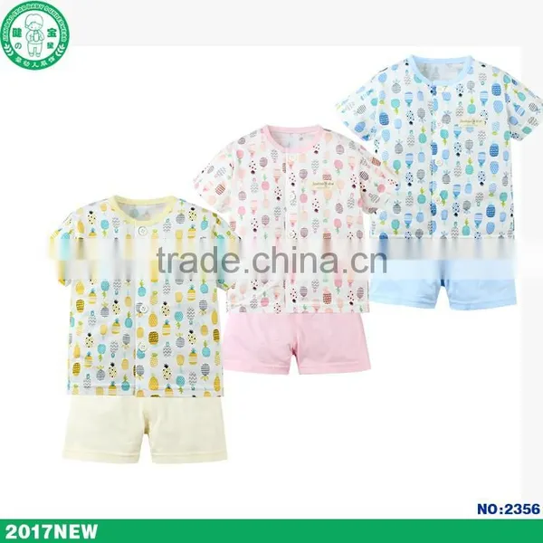 Summer Short Sleeve Newborn Baby Clothes Set photo-4