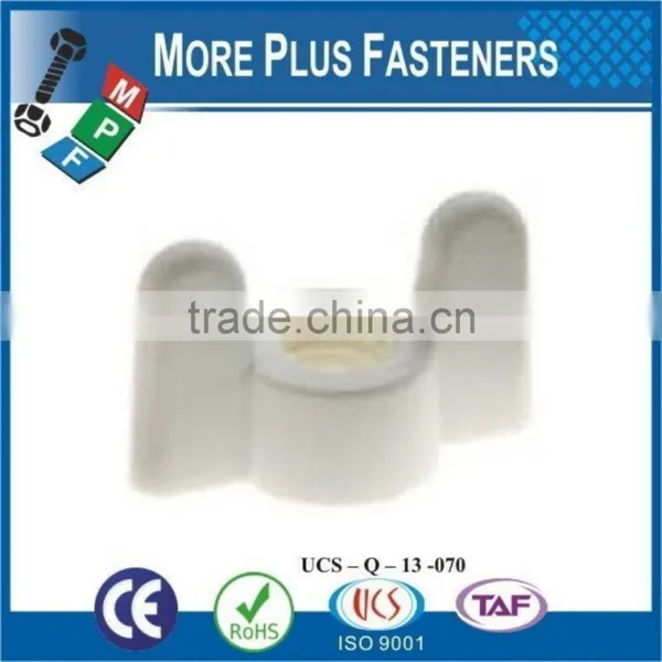 Made in Taiwan Black Domed Hexagonal Natural Finish Nylon Jam Plastic Jam Wing Nut photo-6