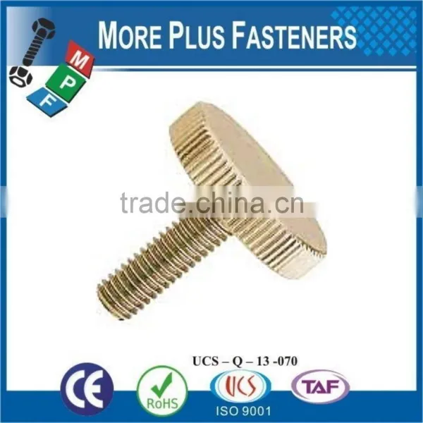 Made in Taiwan Metric Coarse Brass Round Head Metric Knob Black Oxide Stainless Steel Gibraltar Knurled Thumb Screw photo-2