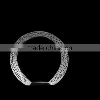 Optic Crystal Glass Round Blank Iceberg Block For Souvenirs Office Decoration JKC-0081 photo-2