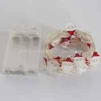 UL Listed Christmas Decorative ST40 Multicolour MERCURY Finish Edison Bulbs 10 Light StringChristmas Decorative 25 SMD Santa Face String Light photo-2
