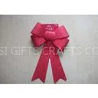 Metallic PVC Holiday Decoration Ribbon Bow Tie , Wrapping Glitter Ribbon Bow