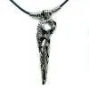 Silver Gothic PEWTER Dragon Pendant