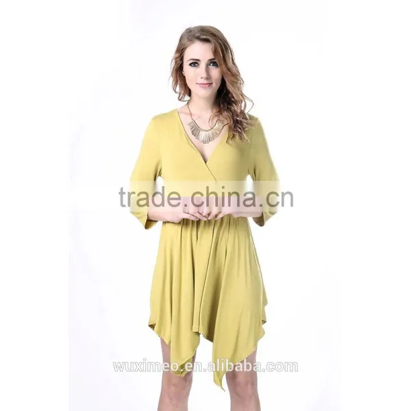 Brand Design Low Price Lady's Casual Block Dress Women Clothes photo-4