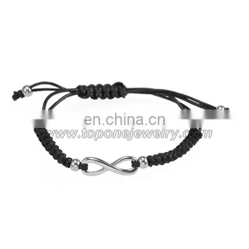 Cheap Wholesale Stainless Steel Infinity Women's Charms Leather Bracelets Jewelry Gifts photo-2